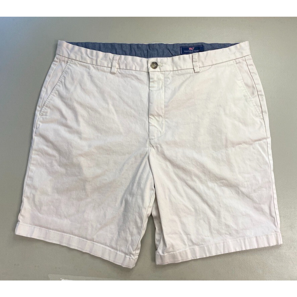 Vineyard Vines Breaker Shorts Mens‎ 38x9 Khaki Chino Flat Front Beige Tan Preppy